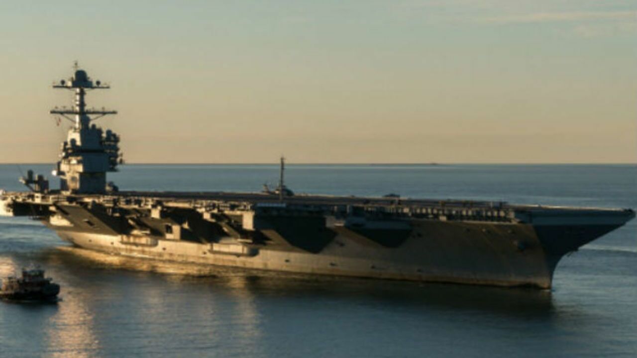 Новейший атомный авианосец США USS Gerald Ford