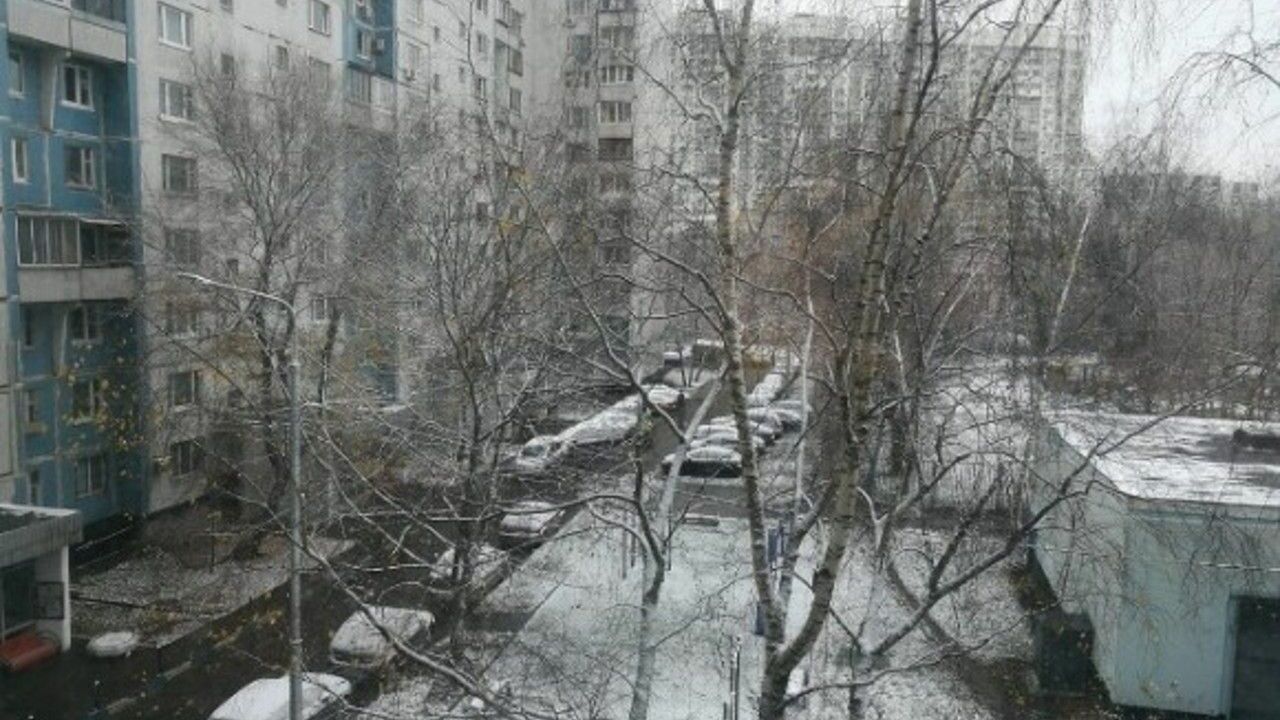 В Москве плюс три и снег с дождем
